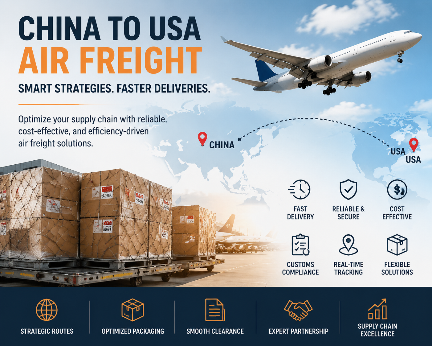 China to USA air freight