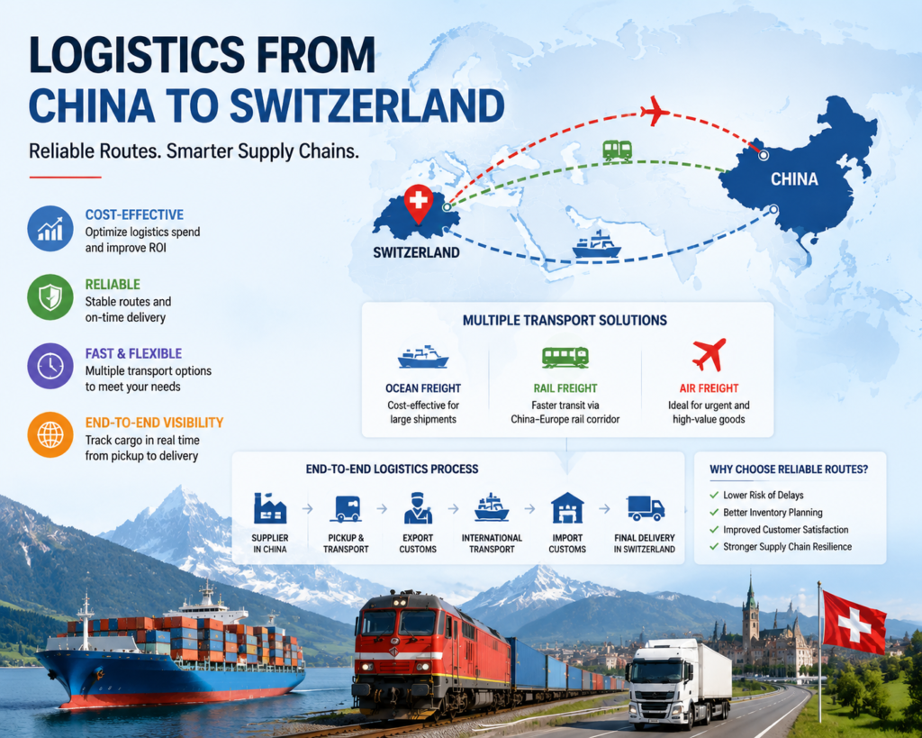 Logistics from China to Switzerland