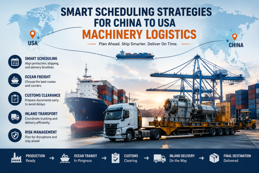 China to USA machinery logistics