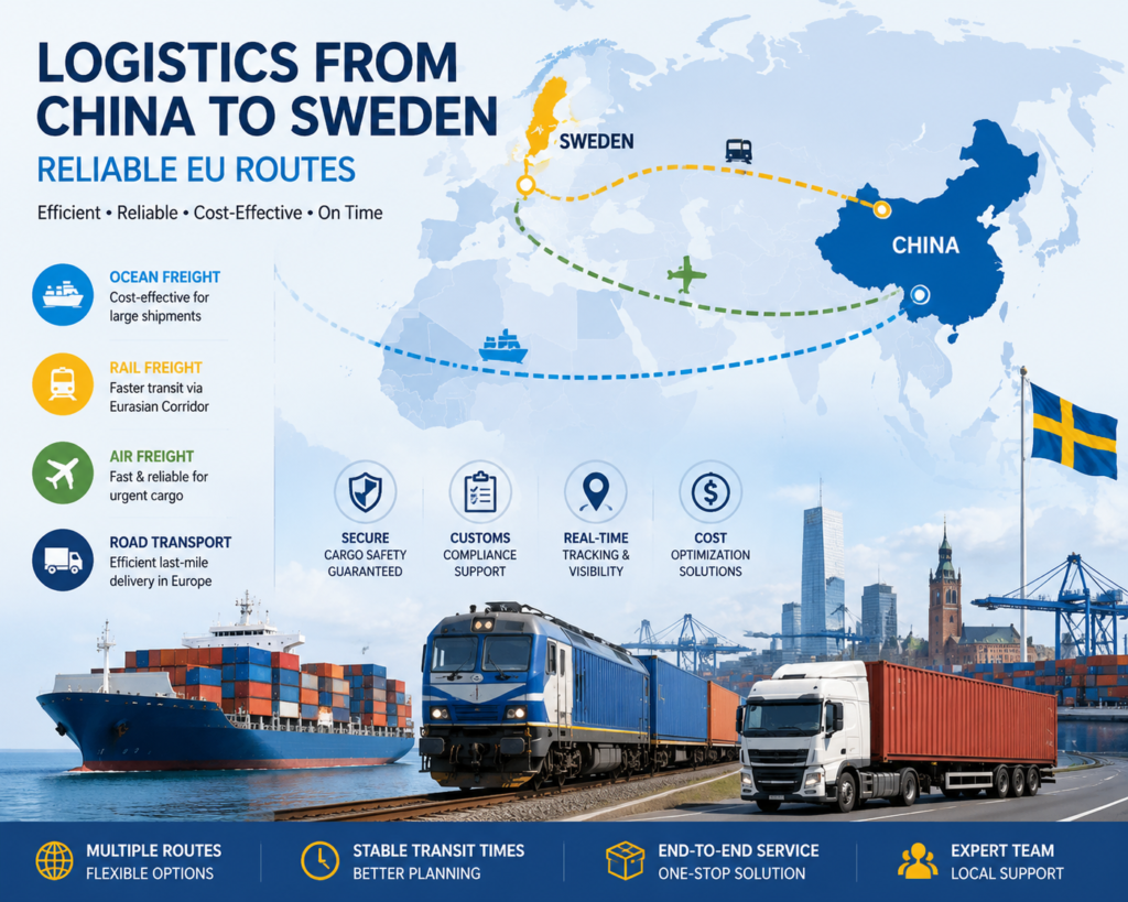 Logistics from China to Sweden